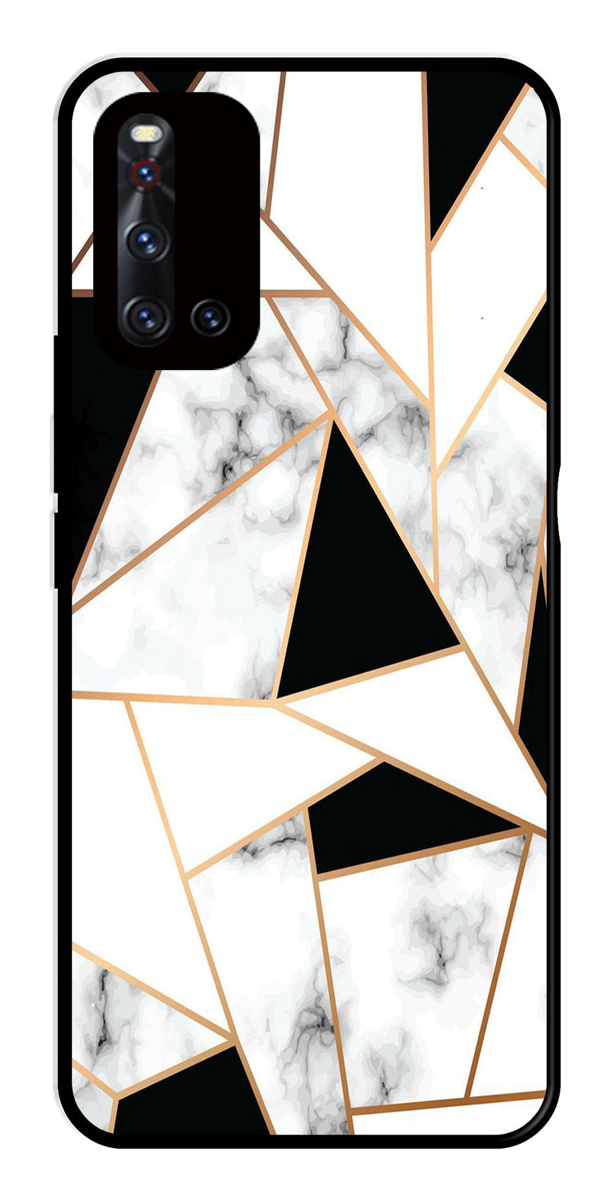 Marble Design2 Metal Mobile Case for Vivo V19   (Design No -08)