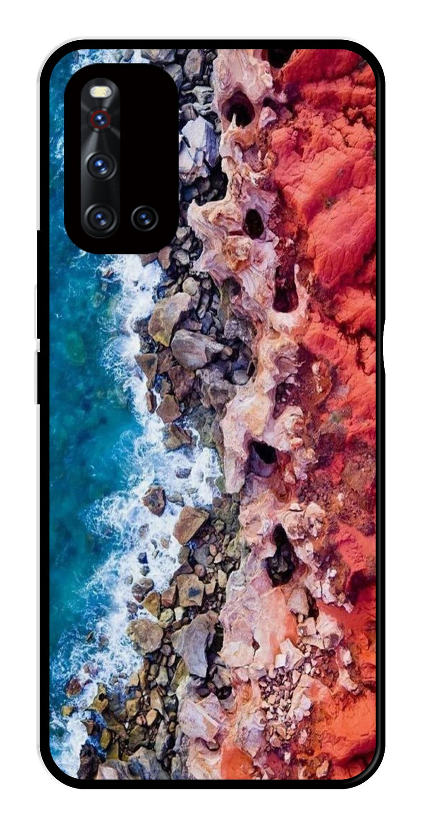 Sea Shore Metal Mobile Case for Vivo V19   (Design No -18)