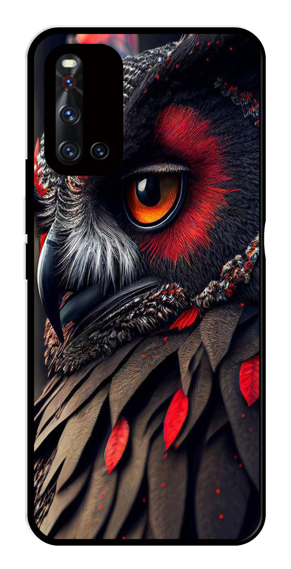 Owl Design Metal Mobile Case for Vivo V19   (Design No -26)