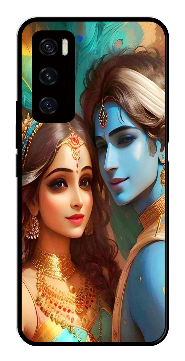 Lord Radha Krishna Metal Mobile Case for Vivo V20 SE   (Design No -01)