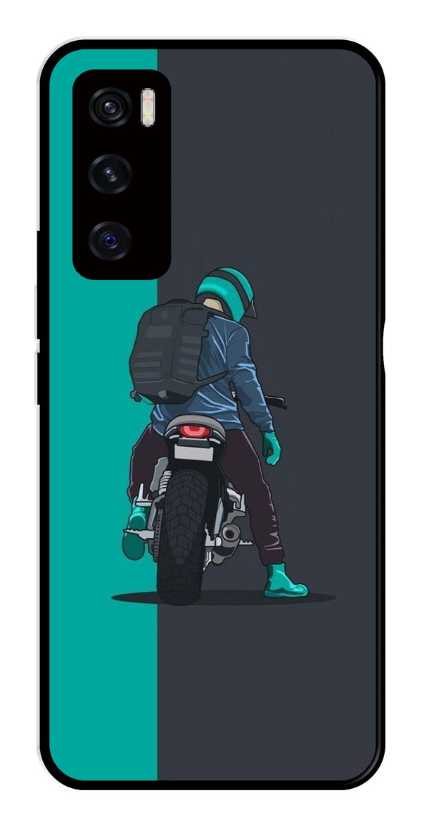 Bike Lover Metal Mobile Case for Vivo V20 SE   (Design No -05)