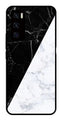Black White Marble Design Metal Mobile Case for Vivo V20 SE   (Design No -09)
