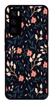 Floral Pattern Metal Mobile Case for Vivo V20 SE