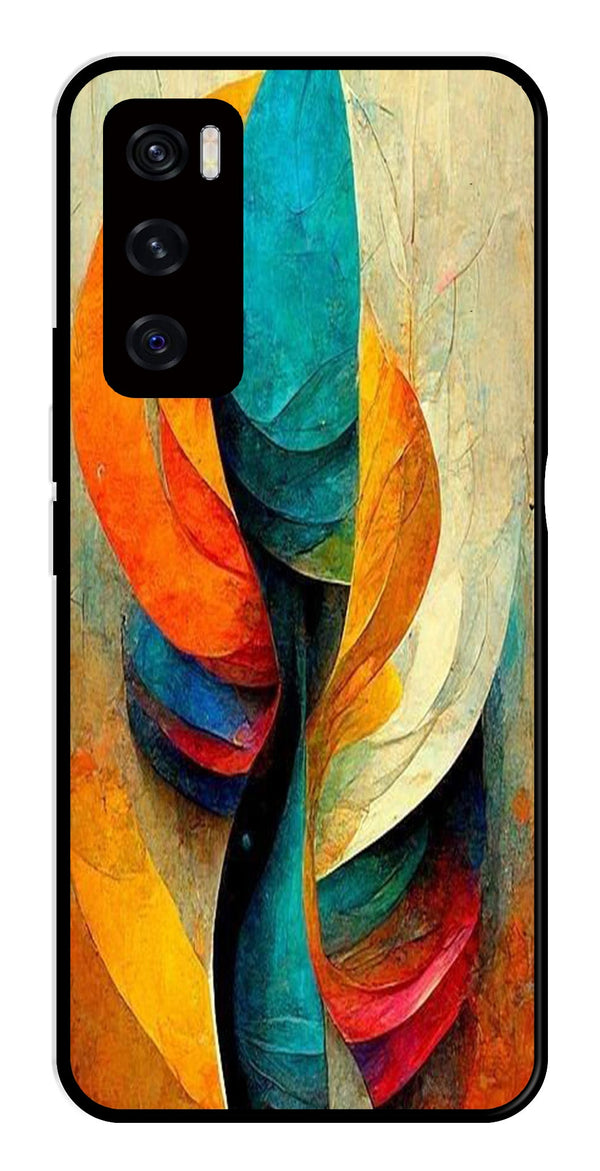 Modern Art Metal Mobile Case for Vivo V20 SE   (Design No -11)