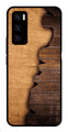 Wooden Design Metal Mobile Case for Vivo V20 SE   (Design No -13)