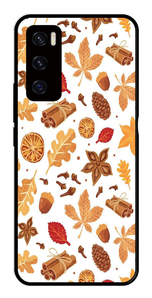 Autumn Leaf Metal Mobile Case for Vivo V20 SE   (Design No -19)