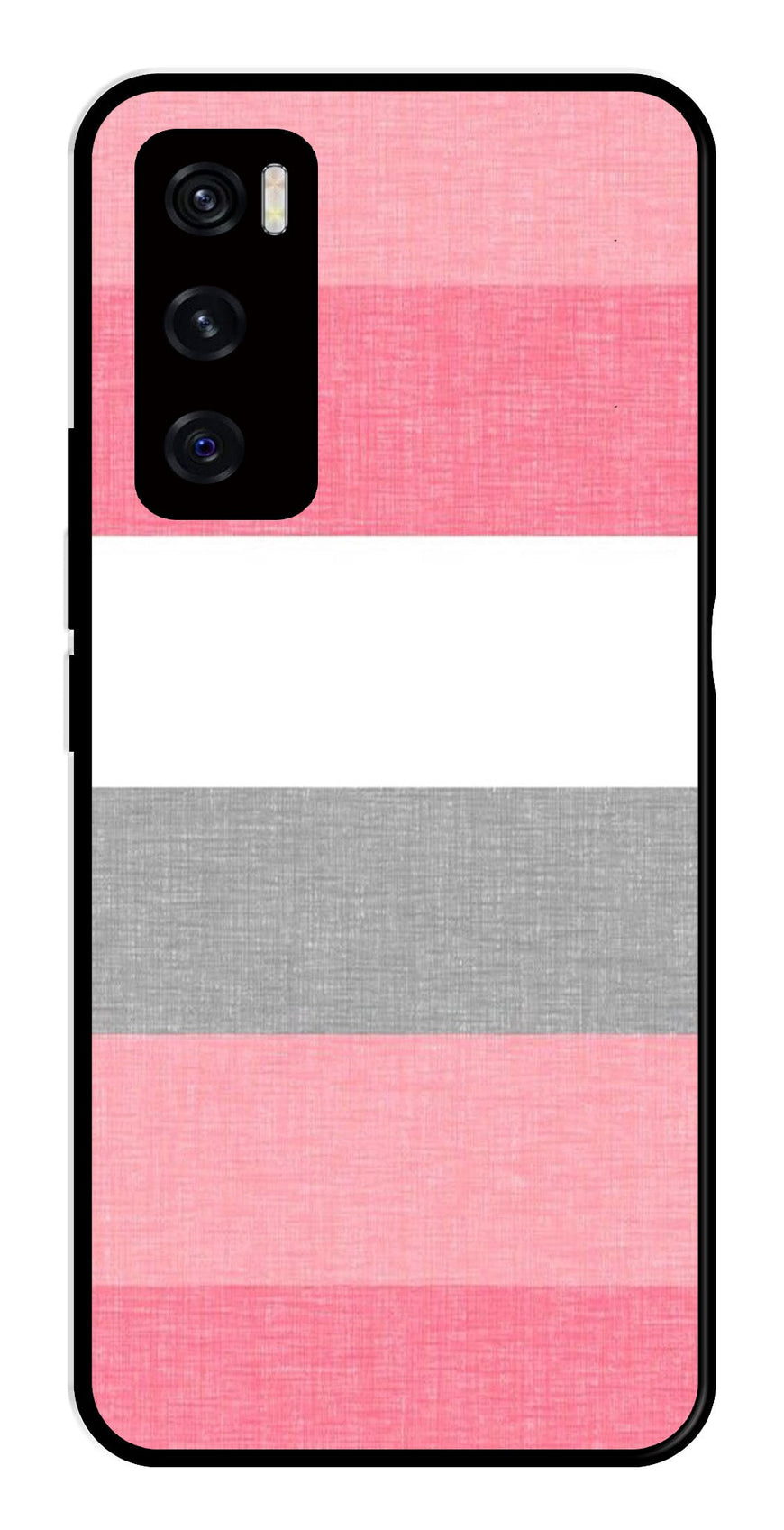 Pink Pattern Metal Mobile Case for Vivo V20 SE   (Design No -23)