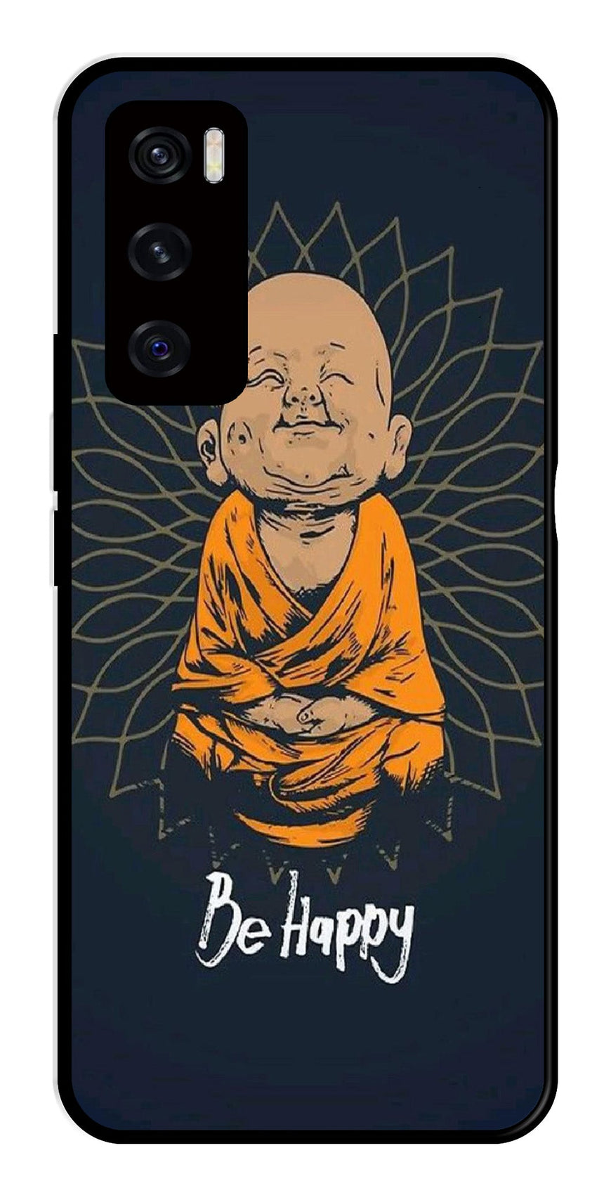 Be Happy Metal Mobile Case for Vivo V20 SE   (Design No -27)