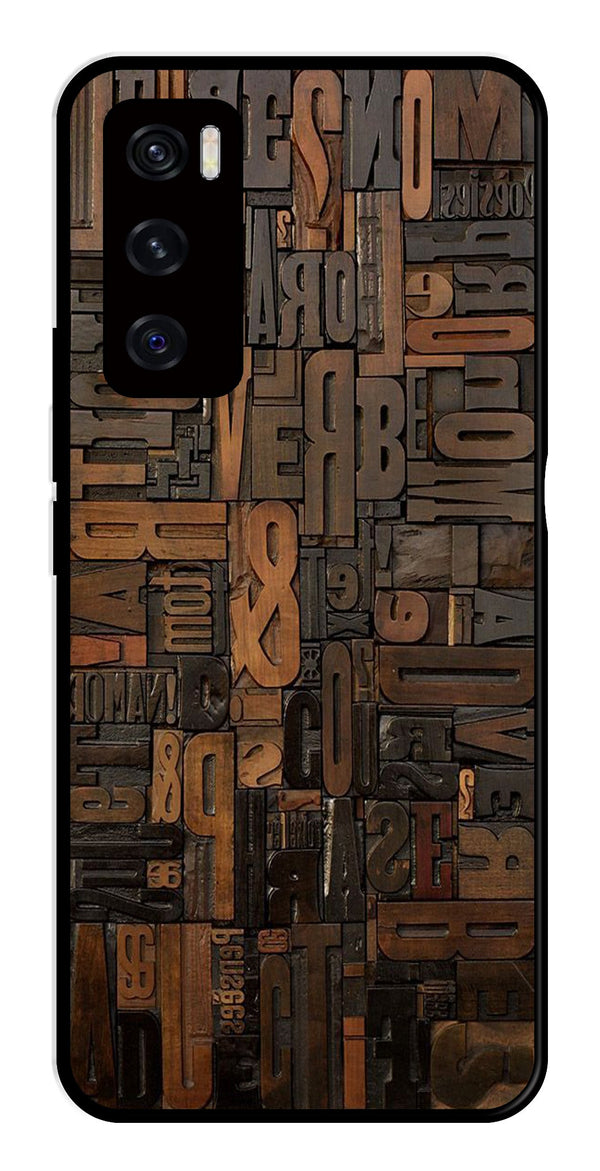 Alphabets Metal Mobile Case for Vivo V20 SE   (Design No -32)