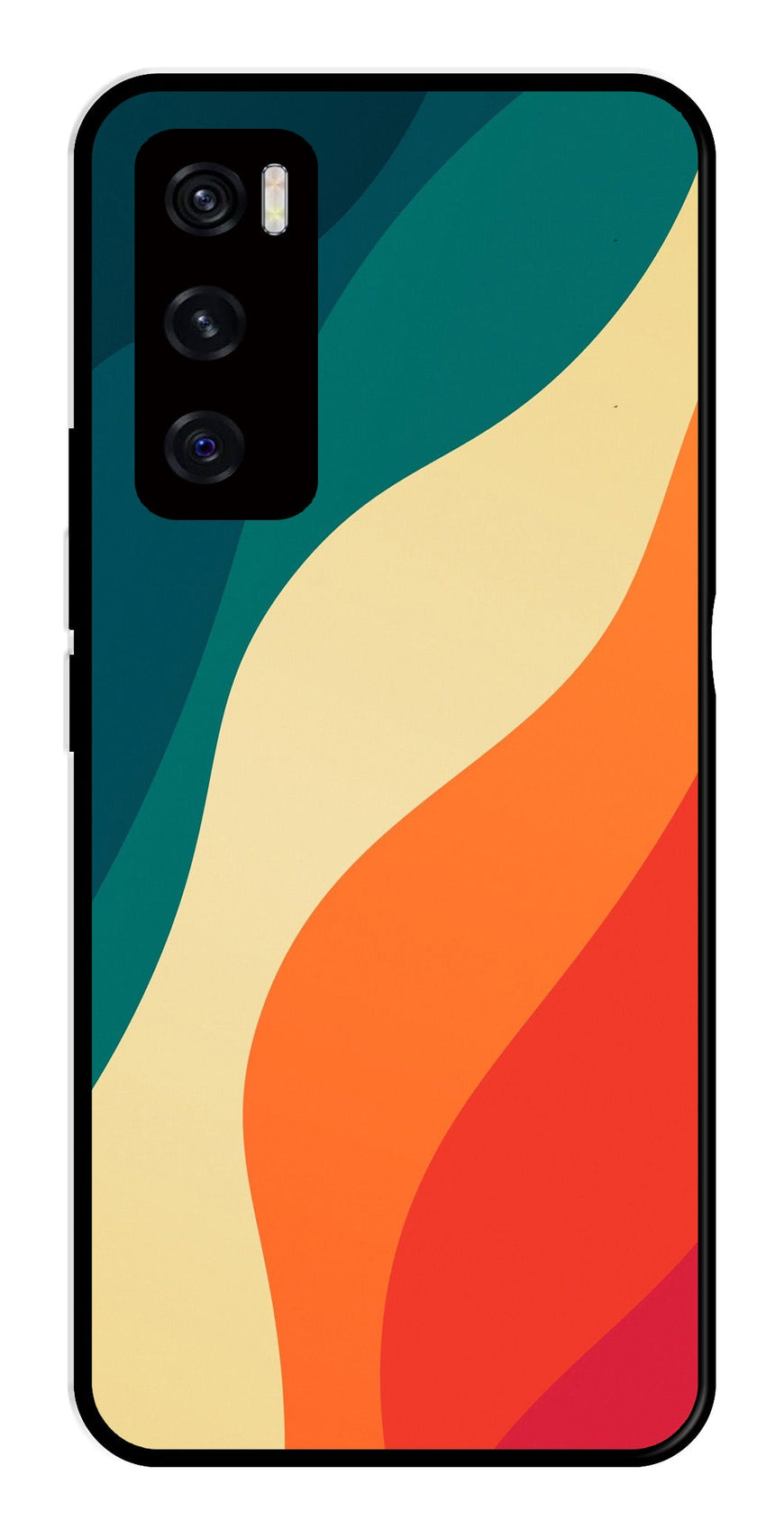 Muted Rainbow Metal Mobile Case for Vivo V20 SE   (Design No -39)