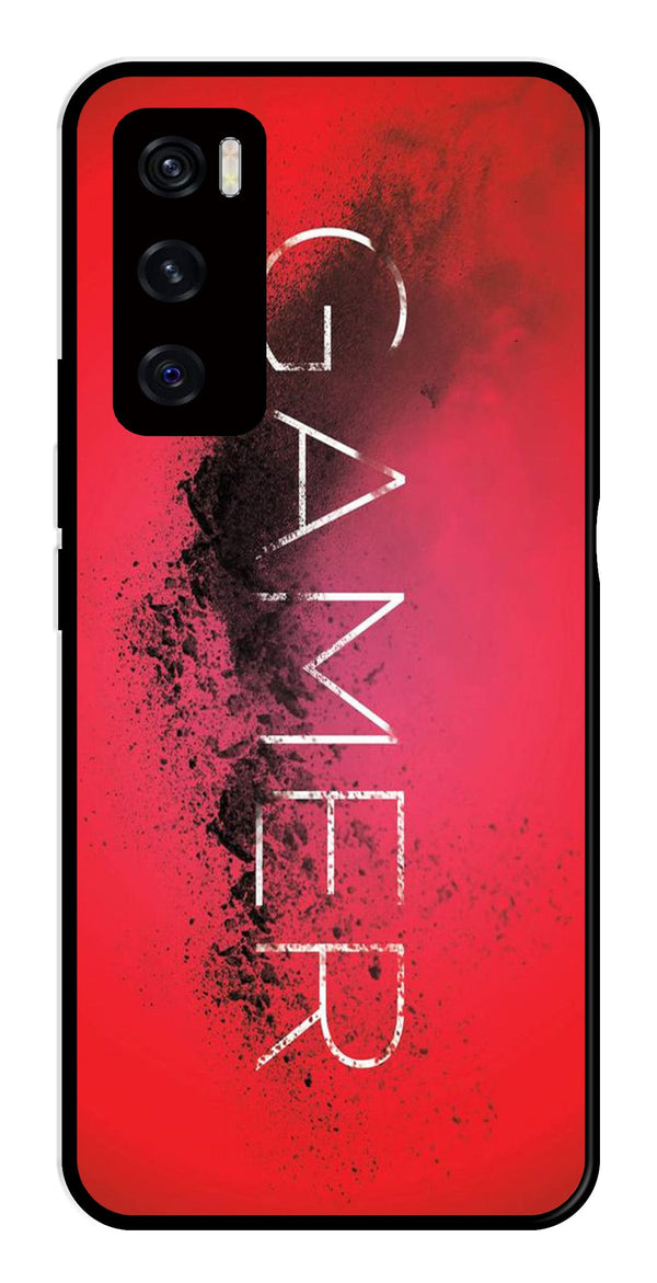 Gamer Pattern Metal Mobile Case for Vivo V20 SE   (Design No -41)