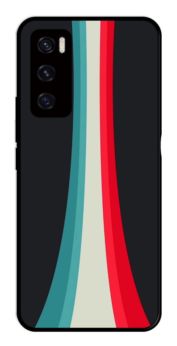 Modern Art Colorful Metal Mobile Case for Vivo V20 SE   (Design No -48)