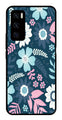 Flower Leaves Design Metal Mobile Case for Vivo V20 SE   (Design No -50)