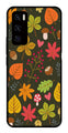 Leaves Design Metal Mobile Case for Vivo V20 SE   (Design No -51)