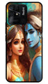 Lord Radha Krishna Metal Mobile Case for Redmi 10C   (Design No -01)
