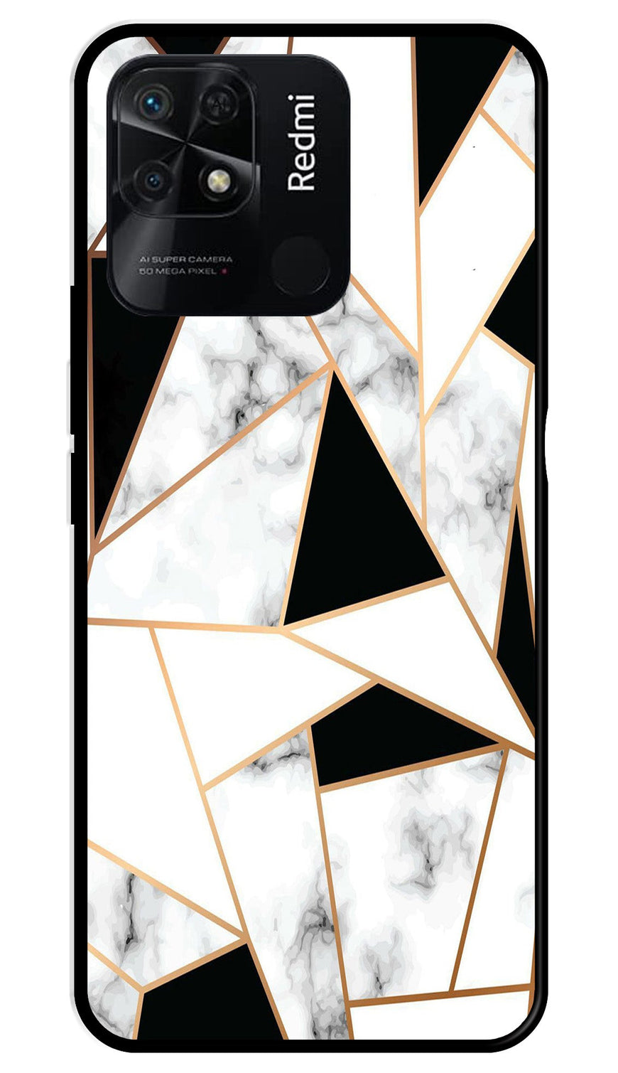 Marble Design2 Metal Mobile Case for Redmi 10 Power   (Design No -08)