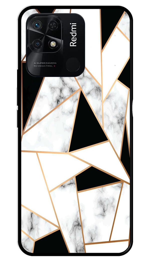 Marble Design2 Metal Mobile Case for Redmi 10C   (Design No -08)