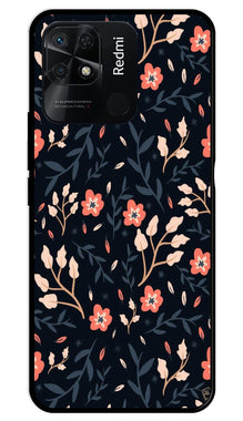 Floral Pattern Metal Mobile Case for Redmi 10