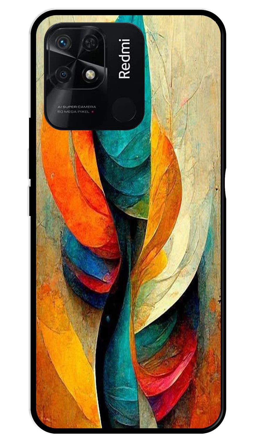 Modern Art Metal Mobile Case for Redmi 10 Power   (Design No -11)