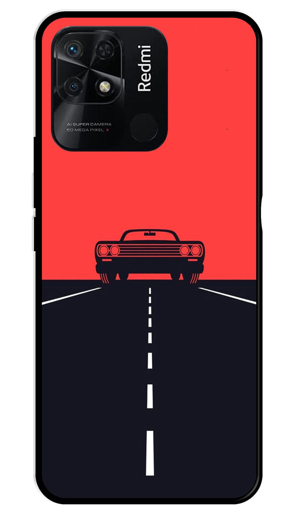 Car Lover Metal Mobile Case for Redmi 10C   (Design No -21)