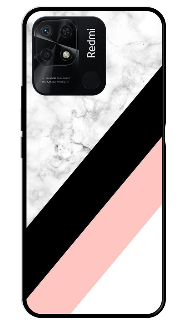 Marble Design Metal Mobile Case for Redmi 10   (Design No -24)