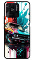 Vintage Car Metal Mobile Case for Redmi 10   (Design No -29)