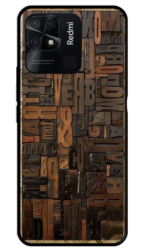 Alphabets Metal Mobile Case for Redmi 10   (Design No -32)