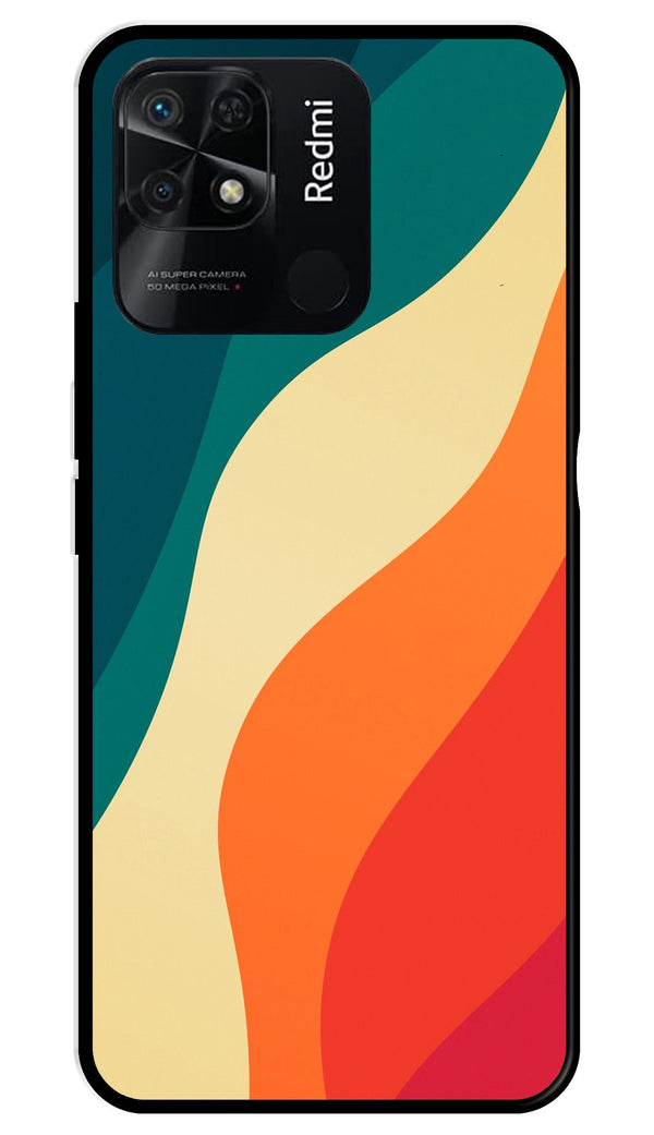 Muted Rainbow Metal Mobile Case for Redmi 10C   (Design No -39)