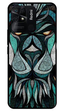 Lion Pattern Metal Mobile Case for Redmi 10 Power