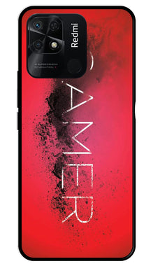 Gamer Pattern Metal Mobile Case for Redmi 10C