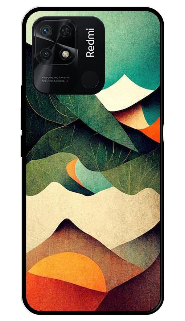 MultiColor Pattern Metal Mobile Case for Redmi 10   (Design No -43)