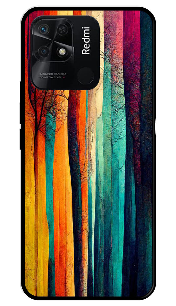 Modern Art Colorful Metal Mobile Case for Redmi 10C   (Design No -47)