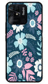 Flower Leaves Design Metal Mobile Case for Redmi 10 Power   (Design No -50)