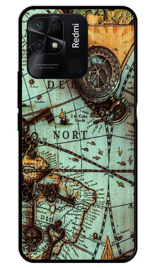 Map Design Metal Mobile Case for Redmi 10 Power