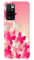 White Pick Butterflies Case for Redmi 10 Prime