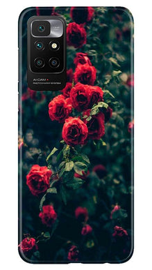 Red Rose Mobile Back Case for Redmi 10 Prime (Design - 66)