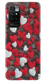 Red White Hearts Case for Redmi 10 Prime  (Design - 105)