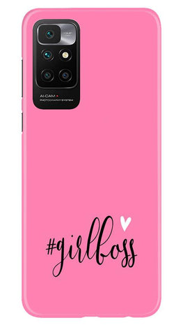 Girl Boss Pink Case for Redmi 10 Prime (Design No. 269)