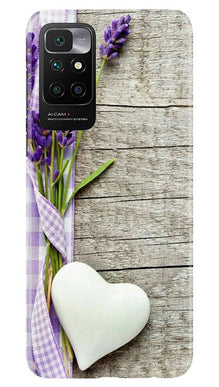 White Heart Mobile Back Case for Redmi 10 Prime (Design - 298)