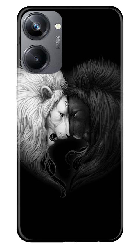 Dark White Lion Case for Realme 10 Pro 5G  (Design - 140)