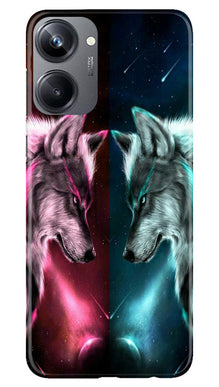 Wolf fight Mobile Back Case for Realme 10 Pro 5G (Design - 190)