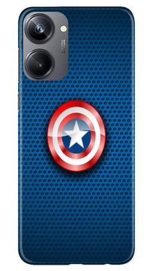 Captain America Shield Mobile Back Case for Realme 10 Pro 5G (Design - 222)