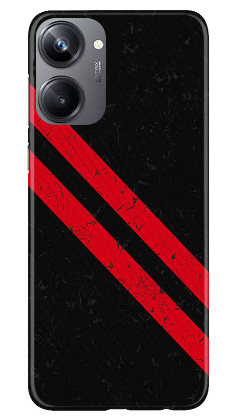Black Red Pattern Mobile Back Case for Realme 10 Pro 5G (Design - 332)