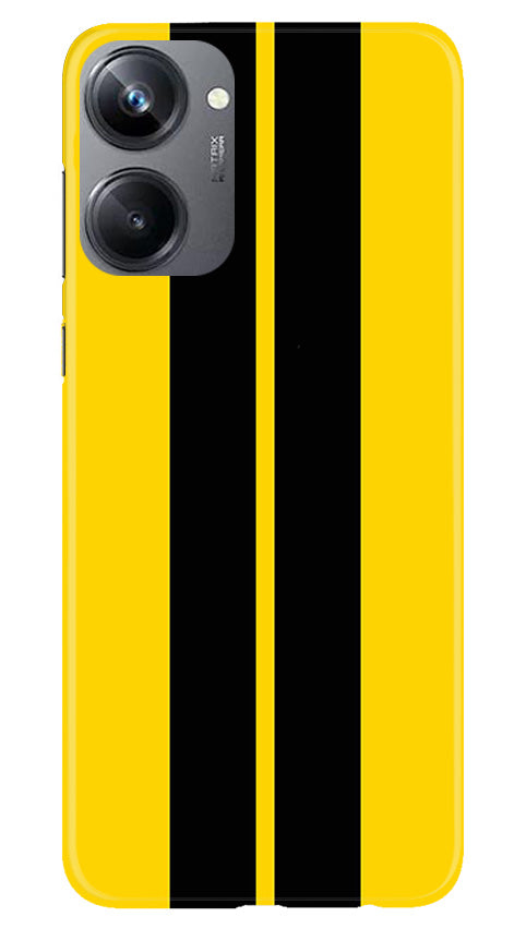 Black Yellow Pattern Mobile Back Case for Realme 10 Pro 5G (Design - 336)