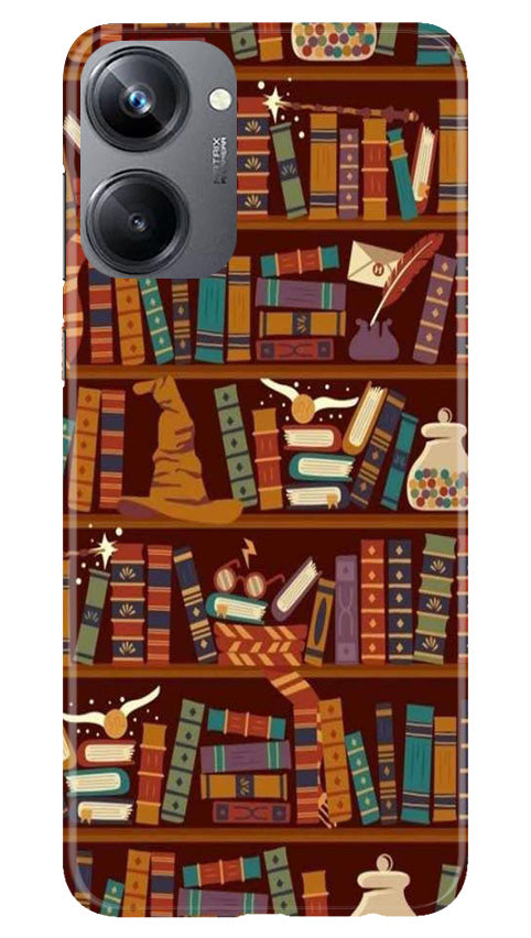 Book Shelf Mobile Back Case for Realme 10 Pro 5G (Design - 348)