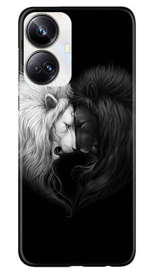 Dark White Lion Mobile Back Case for Realme 10 Pro Plus 5G  (Design - 140)
