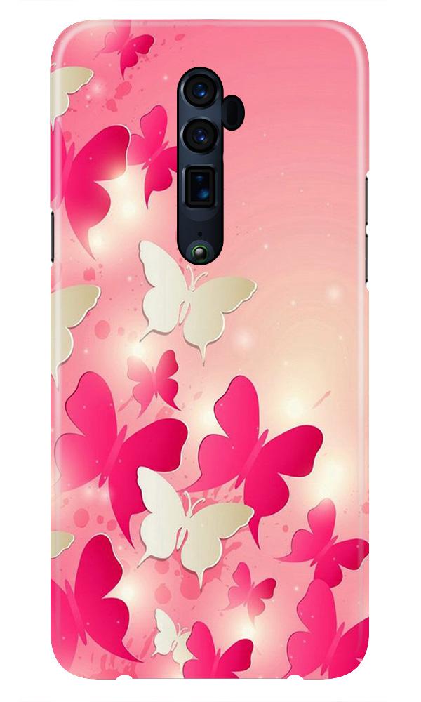 White Pick Butterflies Case for Oppo Reno 2
