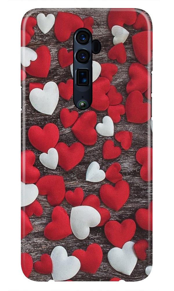 Red White Hearts Case for Oppo Reno 2(Design - 105)