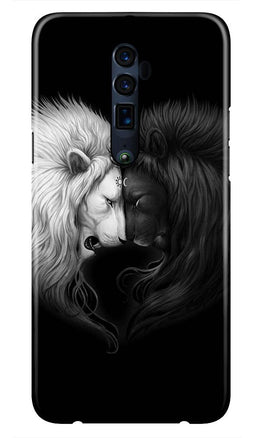Dark White Lion Case for Oppo Reno 2  (Design - 140)