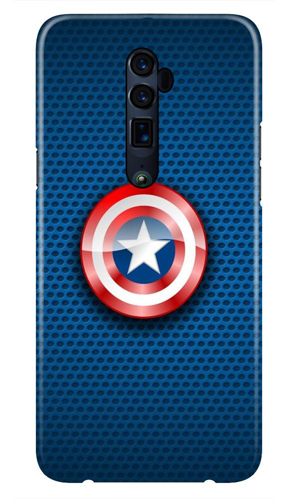 Captain America Shield Case for Oppo Reno 10X Zoom (Design No. 253)